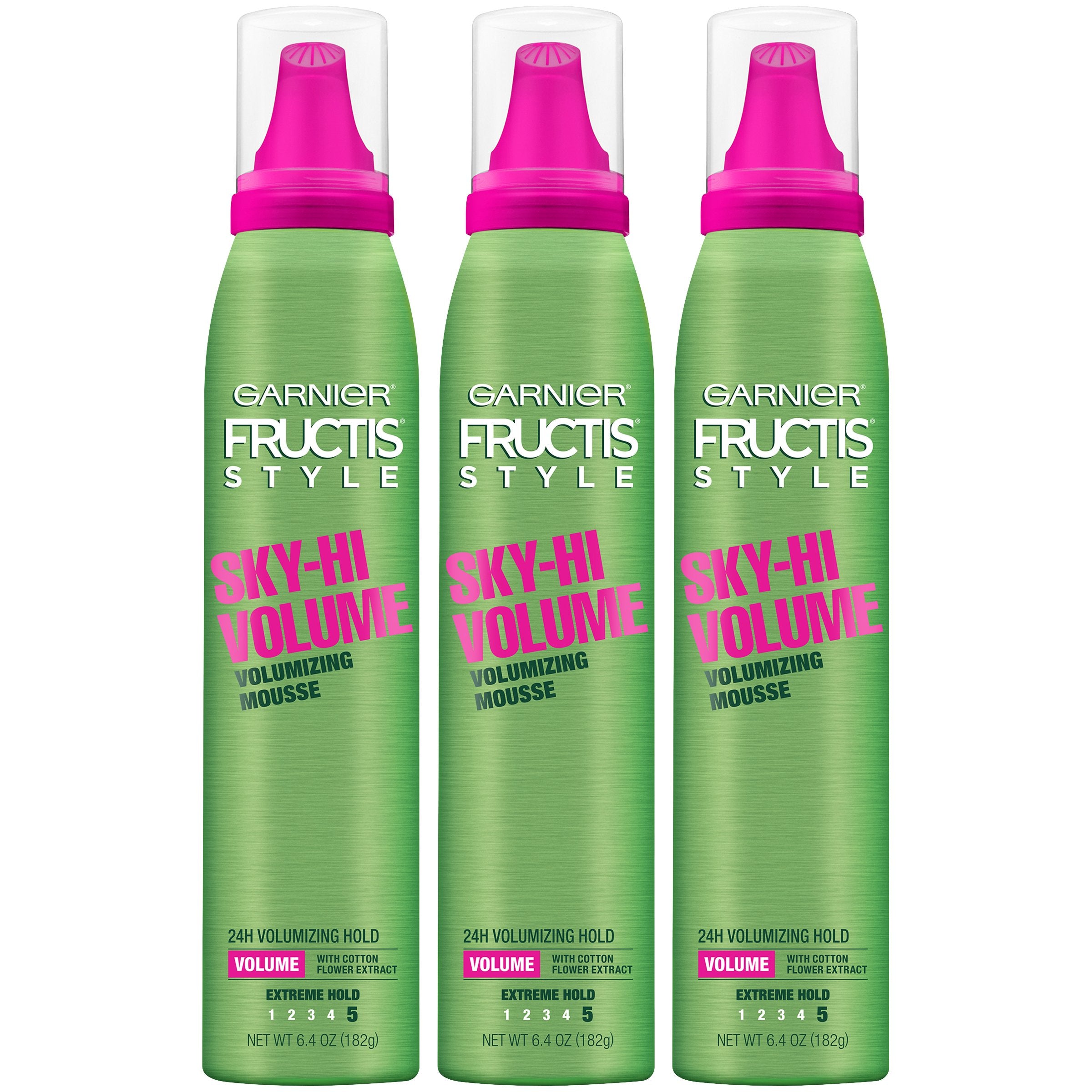 Garnier Hair Care Fructis Style Sky-hi Volume Volumnizing Mousse, 3 Count